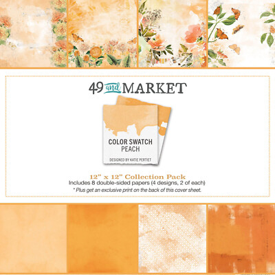 49 AND MARKET - COLOR SWATCH PEACH - 12 X 12 COLLECTION PACK - 3 PKGS