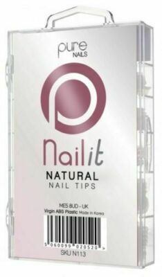 Pure Nails - Naturnagel Tips Pack - (100 Nagel Tips) 100 verschiedene Tips