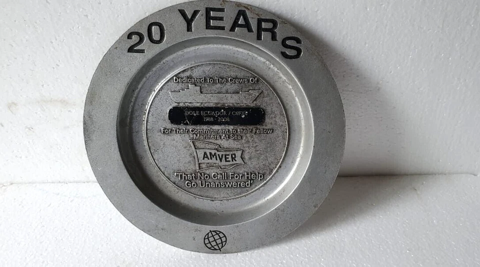 老式 PLATE DOLE ECUADOR C6FX6 1988 - 2002 AMVER CARSON STATESMETAL FREEPORT US — 第 2/4 张图片