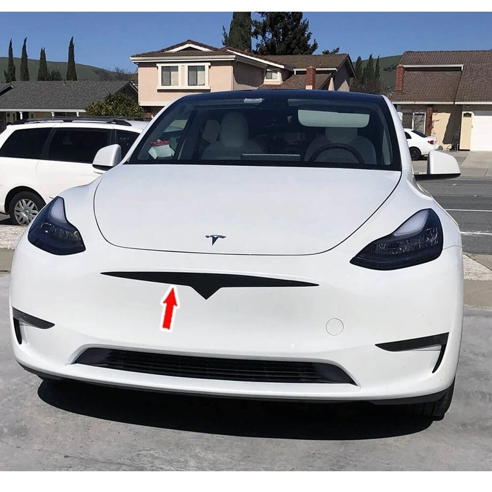 Tesla Model X Grill White Outline - Tesla Car - Sticker