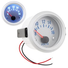 12v Dc 2 52mm Blue Led Volt Voltage Meter Gauge Boat Car Auto 8-16v Voltmeter