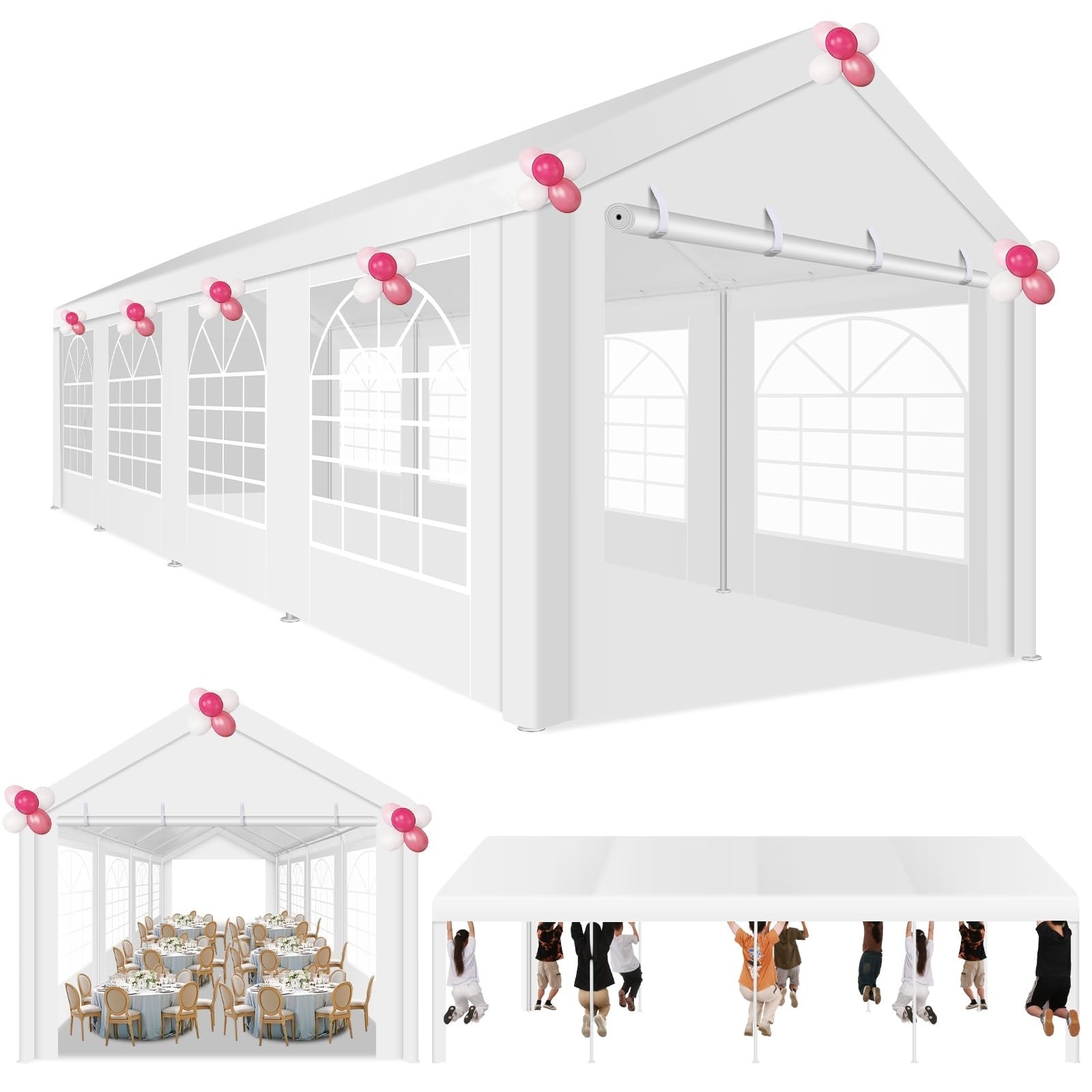 20x40 Heavy Duty Party Tent Outdoor Event Wedding Shelter Wh