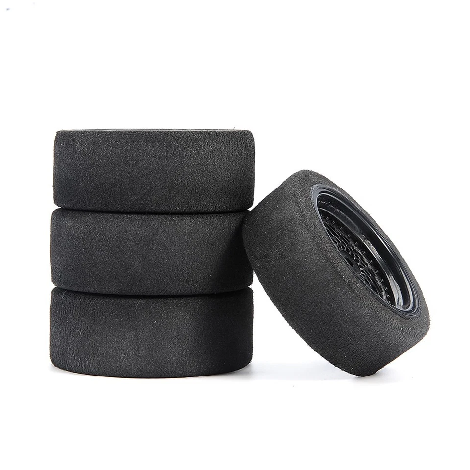 4pcs 1/10 On-road Foam Tires&Wheel Rims 12mm Hex For HSP HPI RC Racing Car - Image 2 of 4