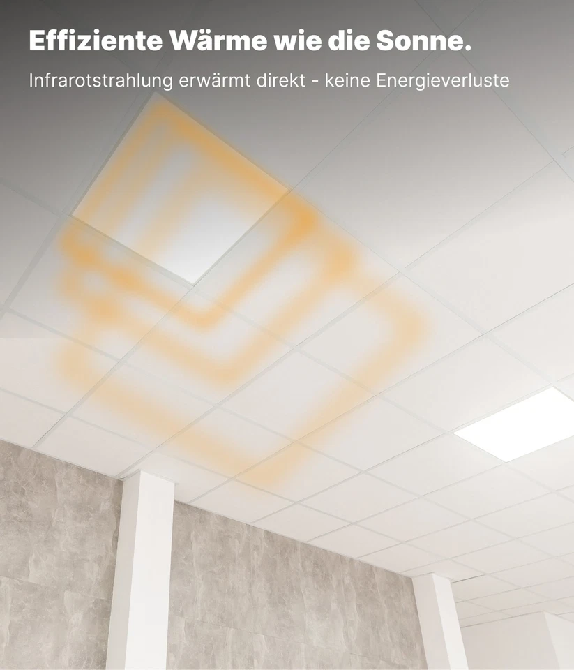 infrarouge mural/plafond modulaire carbone cristal avec thermostat sans fil 360w - Photo 3/4