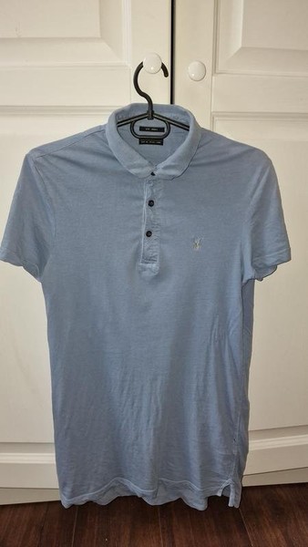 Men AllSaints Polo Shirt Blue 36 / S / 44