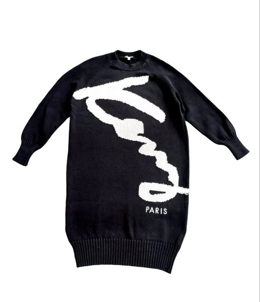 Women Kenzo Dress Black Polyamide 34 / XS / 42
