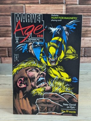 Marvel Age #128 Sept 1993 W/ Pariah Card Marvel Comics Wolverine vs. Sabretooth