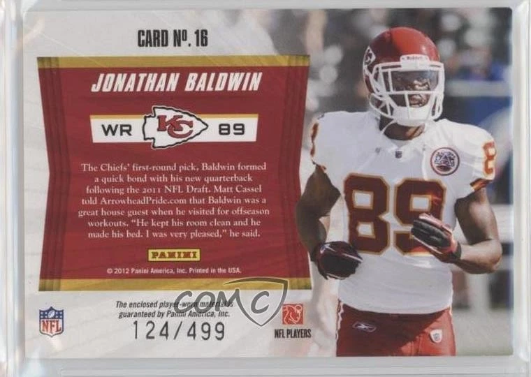 2011 Panini Totally Certified Future Materials /499 Jonathan Baldwin Rookie RC - Image 2 of 2