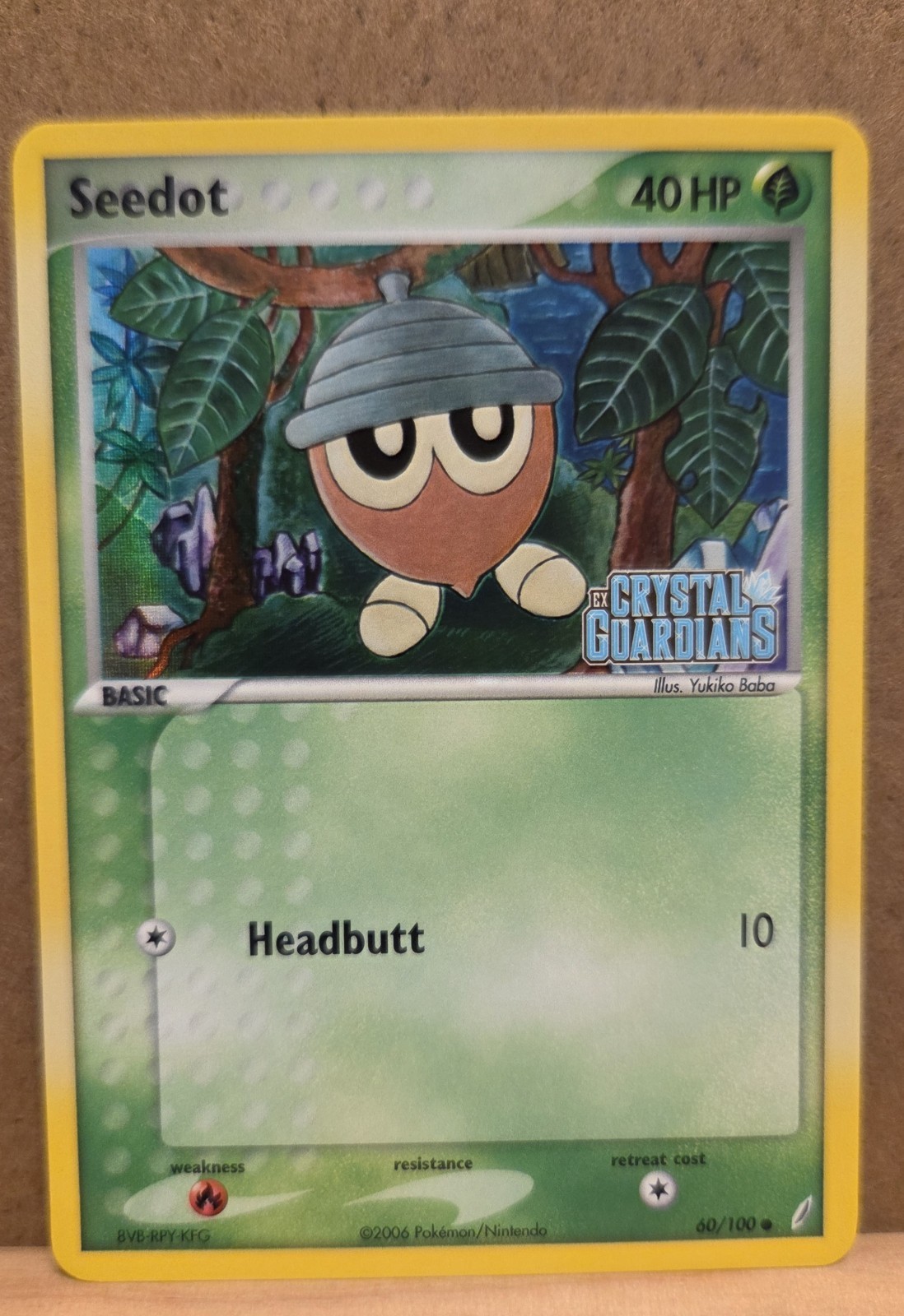 Seedot - Stamped - Crystal Guardians 60/100 common Reverse Holo NM - ungraded