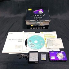 Nikon COOLPIX S5100 Compact Camera Purple Used Tested From Japan