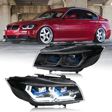 Used Xenon LED Headlights For 05-12 BMW 3-SERIES E90Front Head Lamps Assembly