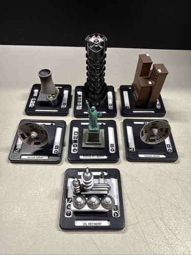 MONSTERPOCALYPSE Rise CMG Game LOT OF 7 BUILDINGS Privateer Press Statue Liberty