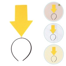 3Pcs Novelty Arrow Headbands Cute Yellow Decorative Hair Hoops for Parties