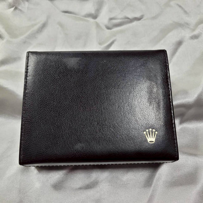 Genuine Rolex Cellini Watch Box 49.00.71 Black Box Leather Box Montres SA Geneve