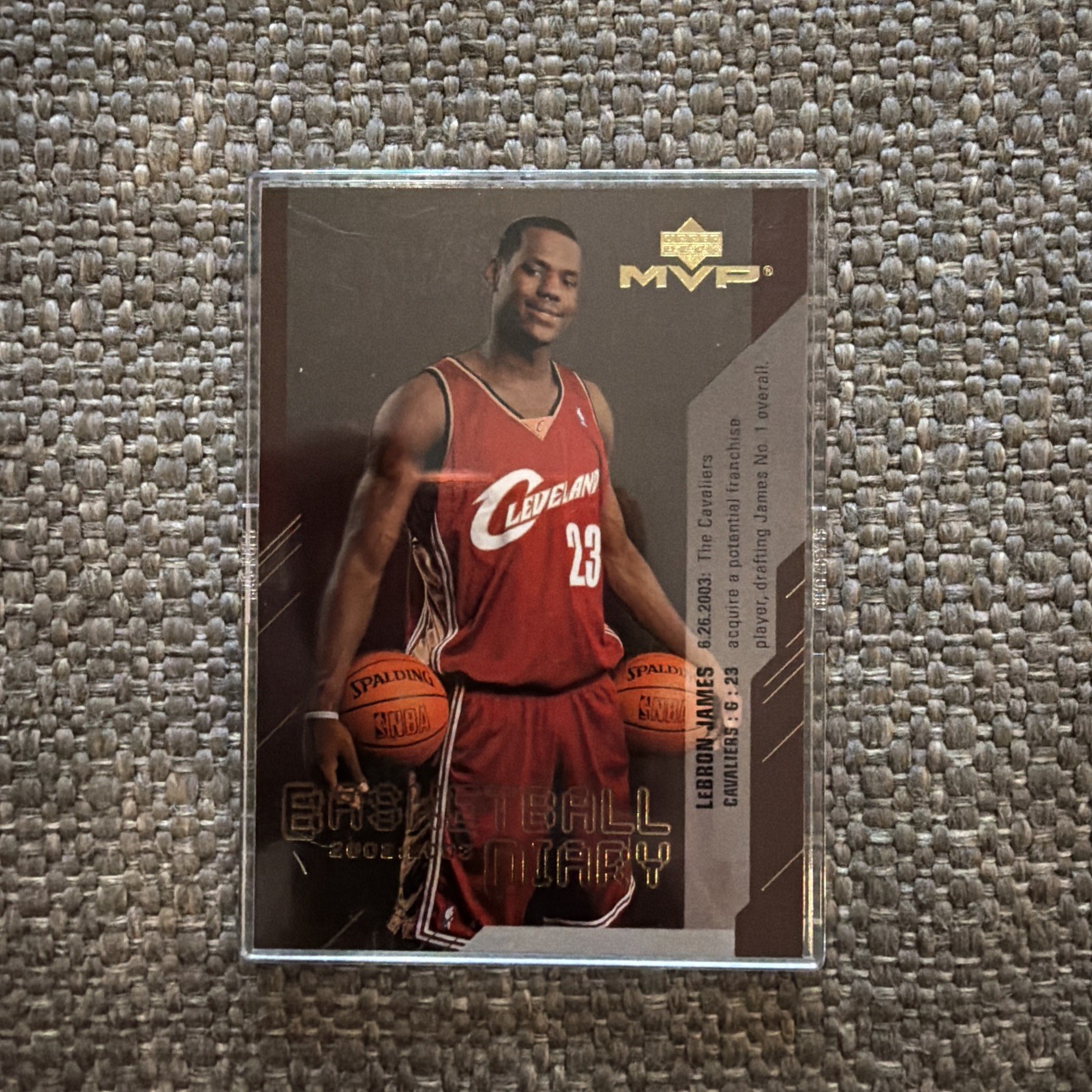LeBron James Rookie 2003 Upper Deck MVP Basketball Diary RC #BD13 B71