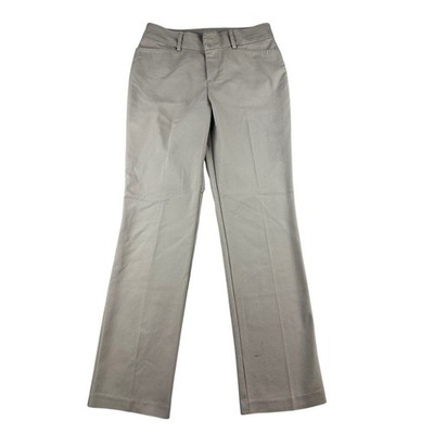 Lee Secretly Shapes Pants Women 8 Tan Straight Leg Regular Fit Workwear Stretch