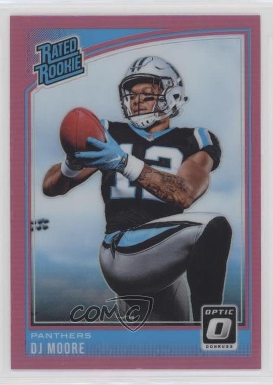 2018 Donruss Optic Rated Rookie Pink Prizm DJ Moore #166 Rookie RC fm0