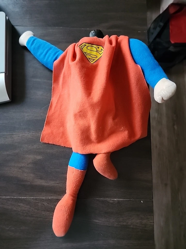  "Muñeco de peluche Kellytoy 16"" Superman DC Comics con cabeza de vinilo superhéroe 2006" Foto 2 de 4