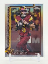 2025 Topps Chrome Football - Jayden Daniels - Refractor - Commanders #295