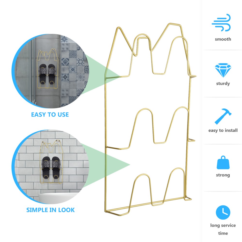 PANTOFOLA D’ORO Ciabatte da parete portascarpe appendiabiti da parete bagno