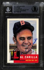 Al Zarilla Signed 1953 Topps Reprint Card Beckett Slabbed Auto
