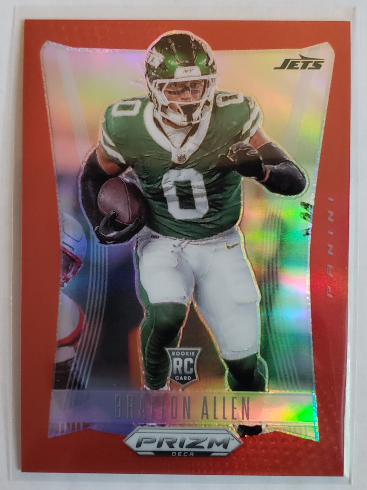 2024 Panini Prizm Deca Red Prizm /199 Braelon Allen New York Jets RC #233 Rookie