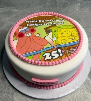 Was ist lustiger als 24 Tortenaufleger 24 25 Geburtstag Schwammkopf