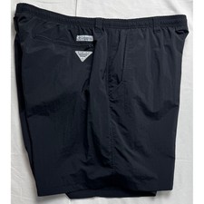 Columbia PFG Backcast Water board Swim Shorts Mens XXL Black Omni-Shade Fishing