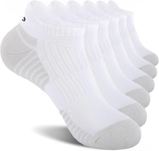 Coskefy Running Socks Thick Cushion Ankle Anti-Blister Cotton Trainer Short Athl