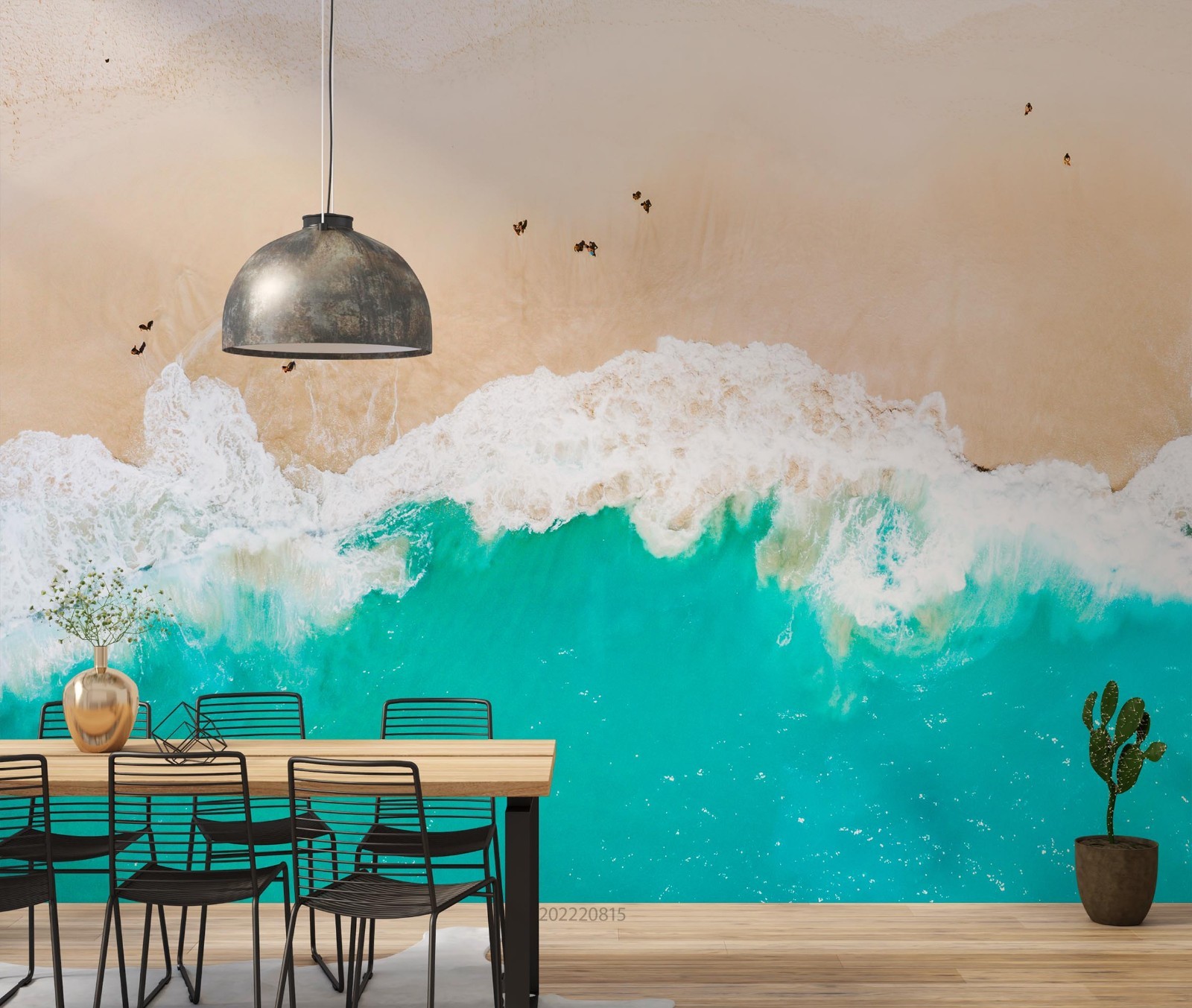 3D Beach Sea Overlooking Landscape Wall Murals Wallpaper Murals Wall Sticker