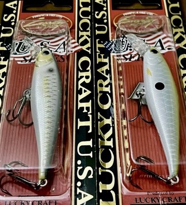2 Lucky Craft Pointer 78 SP Minnow Jerkbait Lures GOLD THREADFIN SHAD/GOLD RUSH