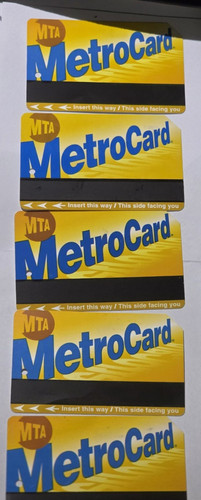 5-MTA New York Transit Subway METROCARD NYC - No CASH Value Exp. 12/31/25.