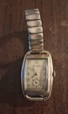Vintage Bulova Art Deco 10K Gold Filled  21J Wristwatch 10-AK-Curvex-Runs. AS-IS