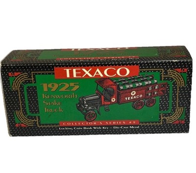 ERTL Texaco 1925 KENWORTH STAKE TRUCK #9 Coin Bank With Key Die-Cast Metal