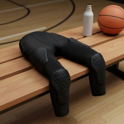Hexagon Knee Guard Pants High Stretch Court Sport Leggings Breathable
