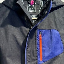 Under Armour Storm Kids Youth Large Black Blue Orange Hooded Jacket