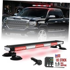 28.4" 80 LED Roof Top Emergency Lights Red White Strobe Red/White/Red/White