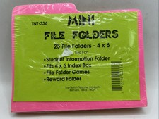 25 MINI FILE FOLDERS Solid Colors Top Notch T...
