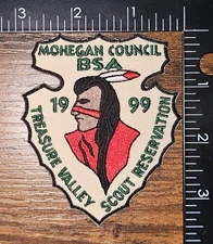 Mohegan Council 1999 Treasure Valley Scout Reservation BSA Camp Patch