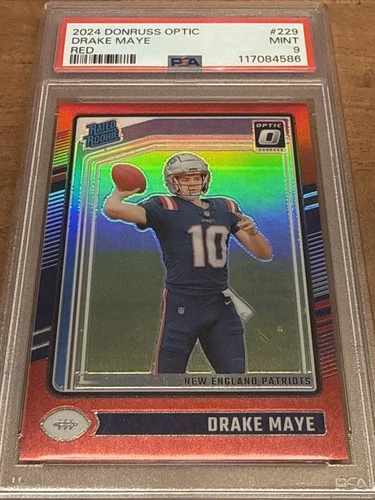 2024 Donruss Optic #229 Drake Maye Rated Rookie Red /125 PSA 9 Patriots🔥🔥🔥