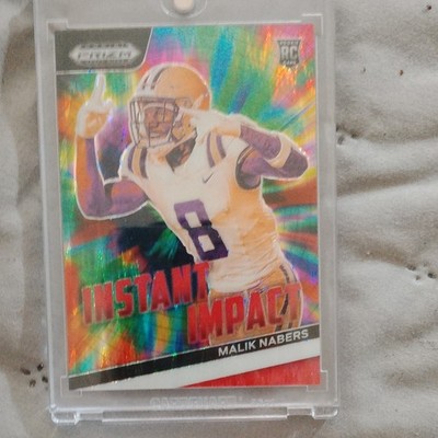 Panini 2024 Prizm Draft Picks Malik Nabers Instant Impact Red Flash RC II-MN /49