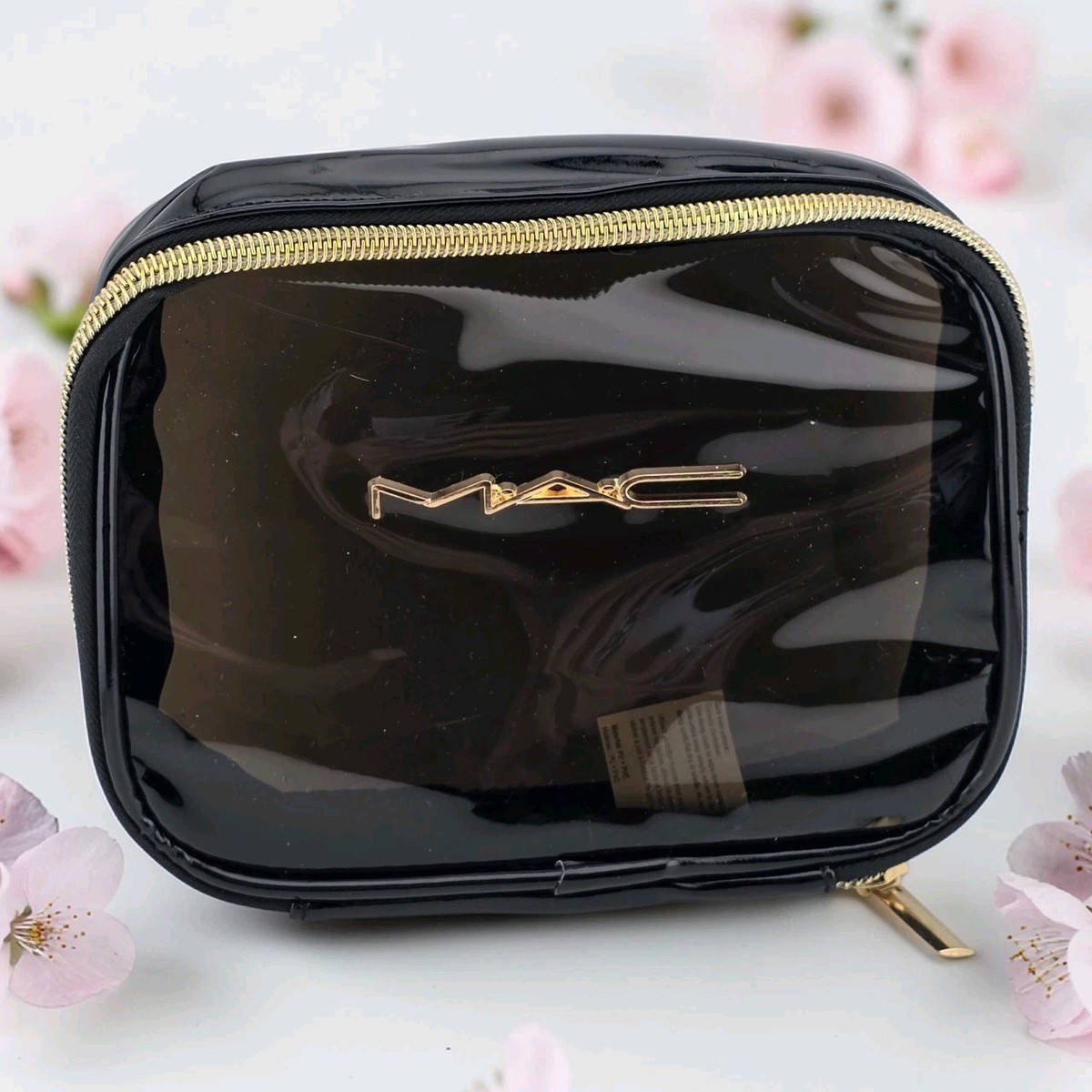 MAC Makeup Pouch Bag Black Smoked Clear New Travel Size | eBay