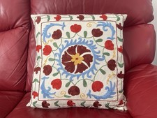 Hand embroidered suzani pillow cover,Uzbek pillowcase,cushion cover 49x49cm (A)