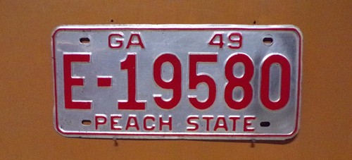 1949 Georgia License Plate