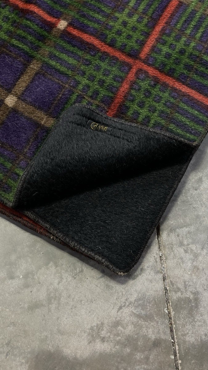 Antique Chase Horsehair Carriage Lap Blanket 19th Century Plaid