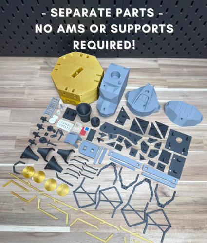 3D Printed Lunar Lander Building Kit - Picture 2 of 7