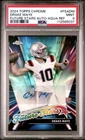 2024 Drake Maye Topps Chrome Future Stars Aqua Refractor Rookie Auto /199 PSA 9