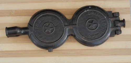 Griswold Cast Iron French Hotel Waffle Iron Paddle, No Handle  Erie PA 1880
