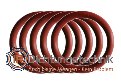O-Ring 9,0 x 3,0 mm Silikon 50 +/- 5 Shore A rot (1 Posten = 5 St.)