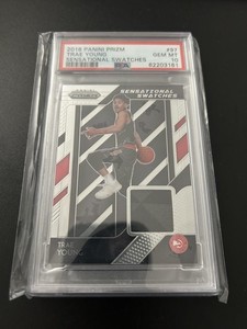 2018-19 Prizm Basketball Trae Young RC Sensational Swatches #97 PSA 10 Gem Mint